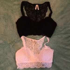 NWOT (2) Mudd Lace Racerback Bralettes Size S